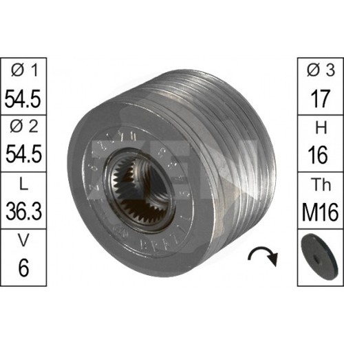Puleggia alternatore per mazda - alternatore,