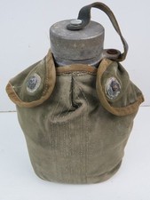BORRACCIA CON GAVETTINO e copertura in panno verde ESERCITO da guerra soldato di