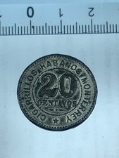 r80_067) Argentina 20 Centavos 1910 Cigarrillos Habanos Monterrey GETTONE