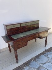 Importante Scrivania Ministeriale Carlo X In Mogano Antica 800