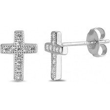 Orecchini a perno croce con
