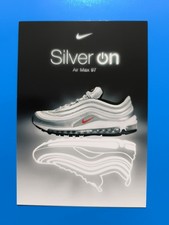 SILVER ON AIR MAX SCARPE GINNASTICA CARTOLINA PUBBLICITARIA