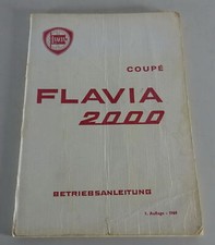 Manuale uso e manutenzione Lancia Flavia Coupé 2000 stand 06/1969