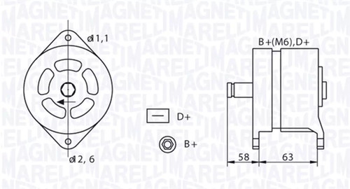 Alternatore magneti marelli - alternatore,