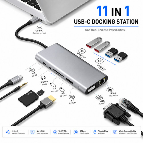 Cavo adattatore hub usb 8 - adattatore,