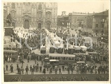 1930 MILANO Piazza Duomo - L'autotreno del grano *Foto animata 24x18 cm