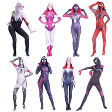 Costume Spider Gwen Stacy Venom Cosplay Donna Spiderman Tuta Halloween Festa