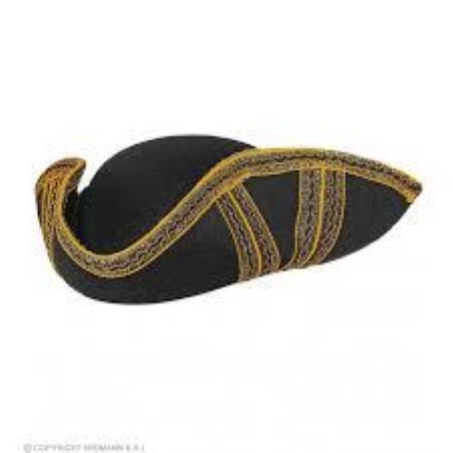 Tricorno nero oro - tricorno, nero/oro