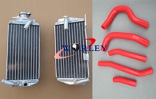 Radiatore alluminio + tubo rosso per HONDA CRF250R CRF 250R CRF250 2014 2015 2016