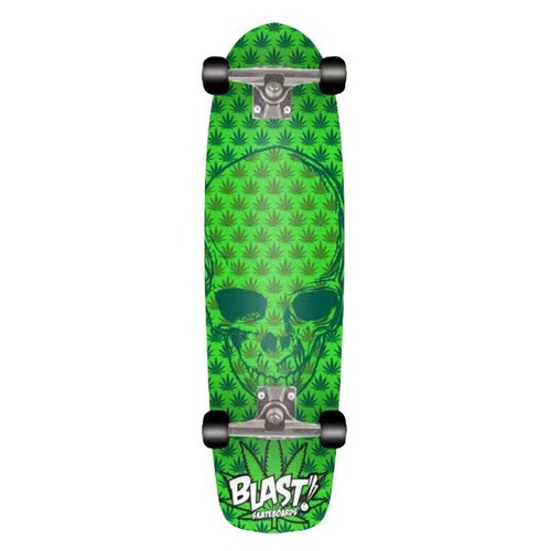 Cruiser blast skull leaf green - skull,
