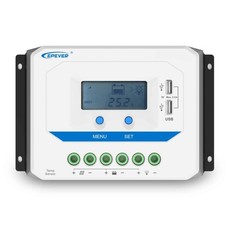 Regolatore carica PWM VS1024AU 10A 12V 24V con USB 5V