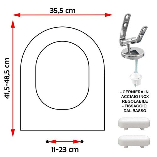 Sedile copriwater compatibile - sedile,