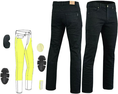 Black stetch jeans moto da - stetch,