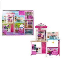 Mattel GLH56 Barbie Mega Doll House Villa con 3 Bambole ed Accessori