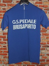 EROICA MAGLIA SHIRT BICI CICLISMO VINTAGE 70'S BRUSAPORTO SANTINI 80% LANA