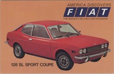 128 SL Sport Coupe Fiat Car