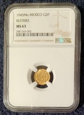 Messico 1945 oro 2 pesos, NGC