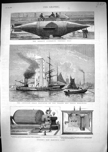 Vecchia lampada elettrica 1880