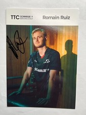 Autografo ROMAIN RUIZ-Table Tennis FRANCIA-Tedesca Bundesliga-firmato AK