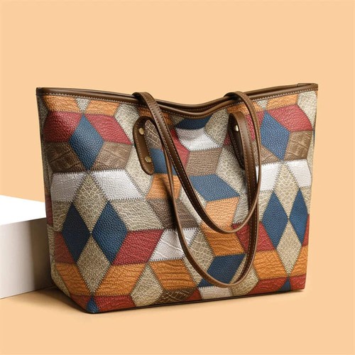 Borsa donna patchwork grande