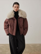 Grande pelliccia collo manica