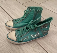 Ash Scarpe Sneaker alte 36 - Colore VERDE ACQUA con inserti borchie