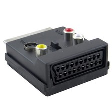 Adattatore Cavo SCART Maschio/Femmina+Audio RCA S-VIDEO Presa IN OUT S-VHS TV NR