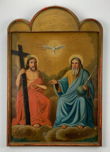 Antico dipinto olio - dipinto, ad