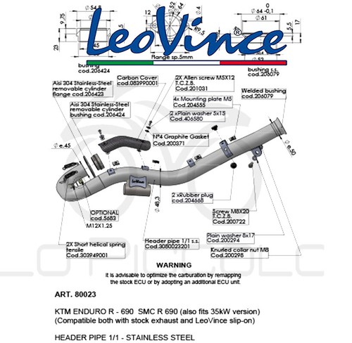 80023 kit collettori leovince - kit,