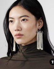 ORECCHINI CASCATA STRASS E