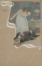 v814 cartolina tosca puccini musica lirica opera illustratore metlicovitz