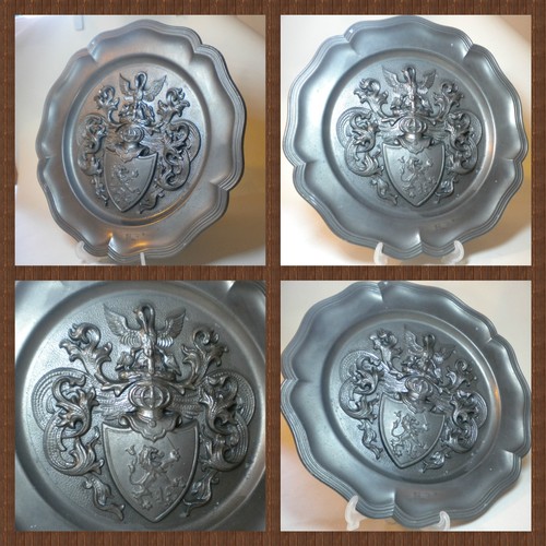 Piatto ornamentale peltro - piatto,