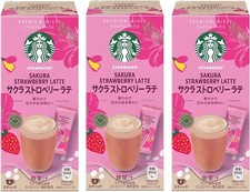 Starbucks Sakura Fragola Latte Giappone Limited 4 Bastoncini Nestlé Caffè Istantaneo