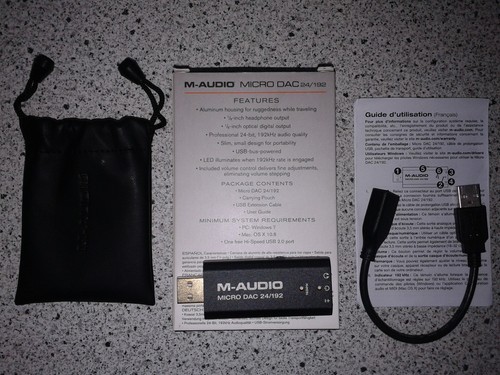 Audio micro dac - m-audio, 24/192