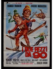 manifesto I DUE PEZZI DA 90 franco franchi ciccio ingrassia sci neve montagna A4