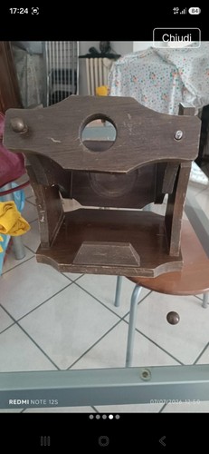 Portabottiglie legno scuro - legno,