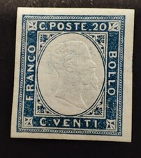 1861-Emissioni per le province napoletane 20 Cent .azzurro MNH