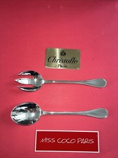 Posate Servizio Insalata Christofle Perles 24 CM Metallo Argento Molto Bel Stato