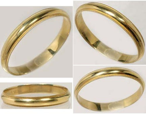 Anello fascia oro 14kt stile - fascia,