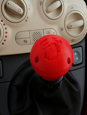 Pomello Cambio Fiat 500 non Abarth scritta Logo Colorato