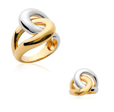 Anello Grande Bicolore Fiocco