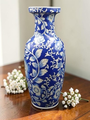 Grande vaso blu bianco - grande,