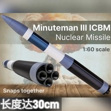 30cm Modello Militare 3D Stampato 1:60 Missile USA LGM-30G Minuteman III ICBM