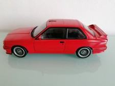BMW E30 M3 ROSSO, RED AUTOART 1/18 USATO NO BOX: