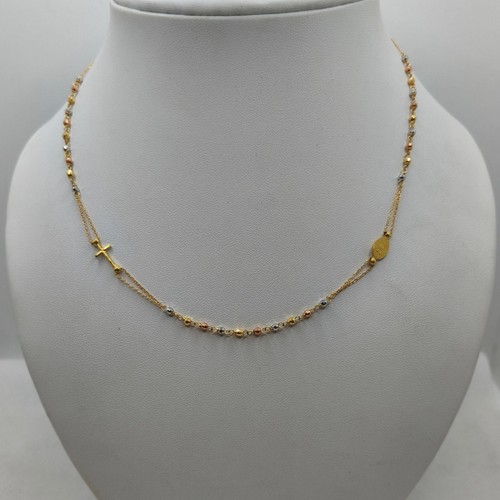 Collana rosario oro kt - 18,