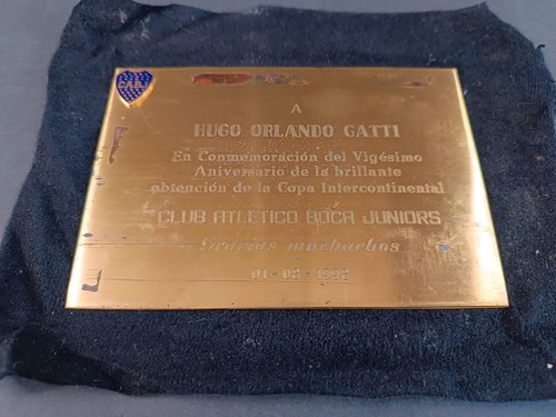 Targa boca juniors hugo - boca, a