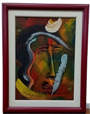 GIANDANTE X Pescò Milano 1899-1984 Quadro Dipinto Opera OLIO SU PANNELLO FIGURA