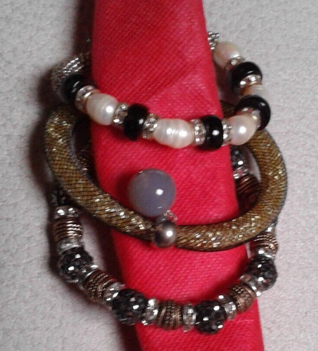 Tris bracciali pietre - bracciali,