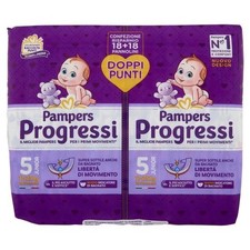 Pampers Progressi 5 JUNIOR 11-25 kg 36 pz DOPPIO - Super Sottile 12h