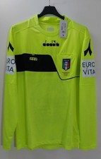 Maglia Arbitro di Calcio AIA figc Giallo Fluo Diadora Nuova
